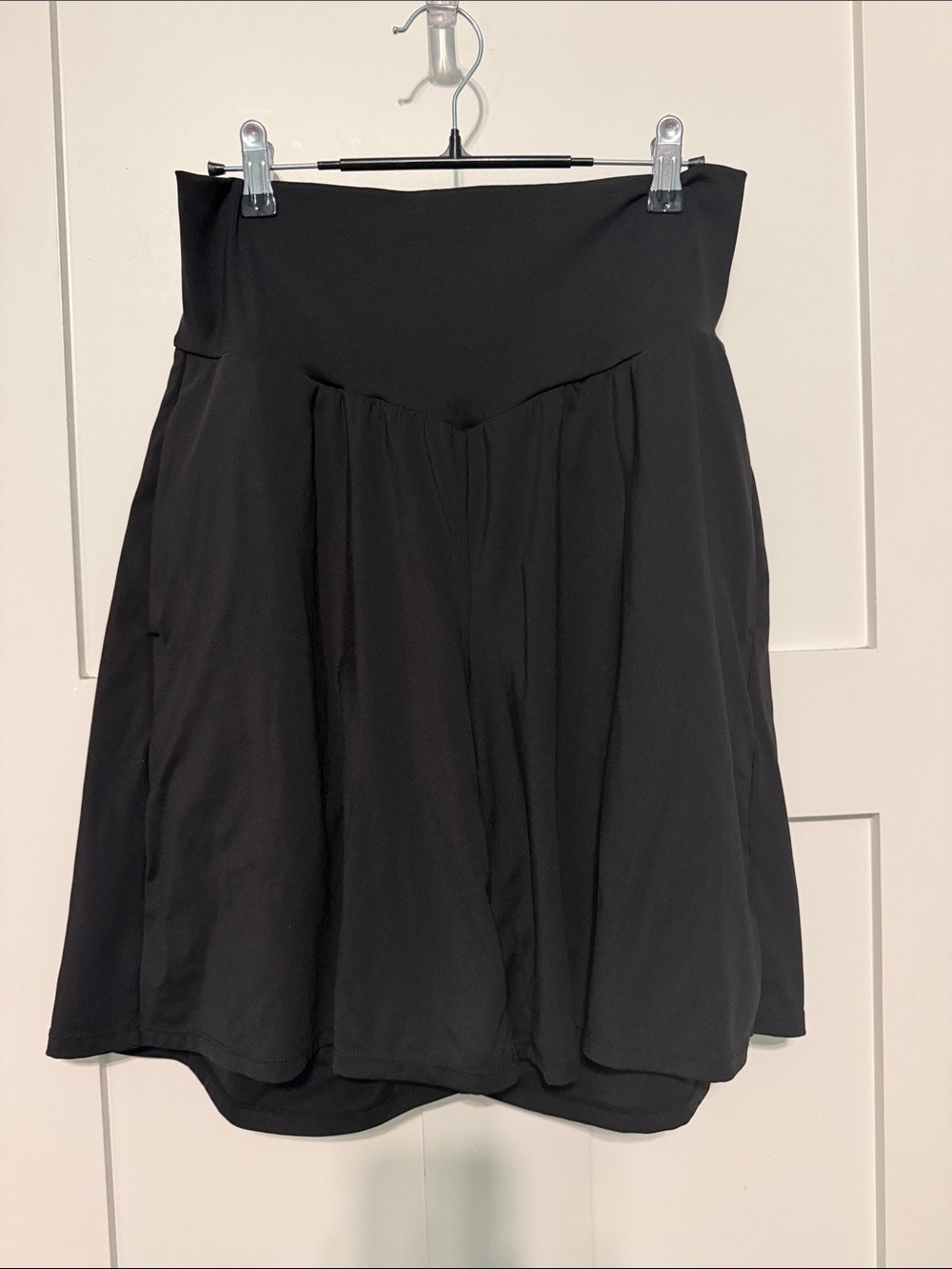 HALARA Black Athletic Long Line Shorts with Wide Waistband Size XL Golf Tennis